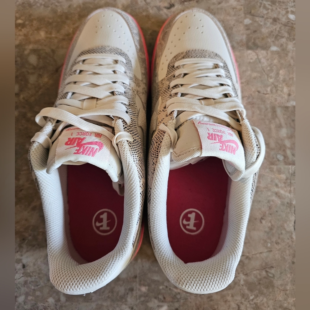 Nike air force 1 low our Force 1 snakeskin shoespink #DV1031-030 women size 10.5 - Picture 10 of 13